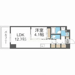 Dimus北浜【0802号室】の間取り