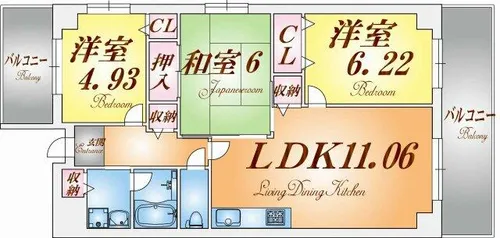 コリンデール【2階】の間取り