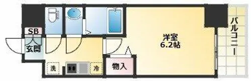 1Kの間取り画像