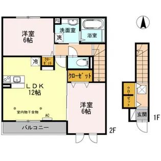 エクセレント ヴィラ A棟【2階】の間取り
