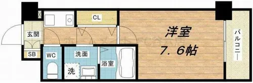 サムティ中之島公園南【7階】の間取り