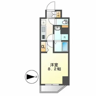ディアレイシャス東別院Ⅲ【601号室】の間取り