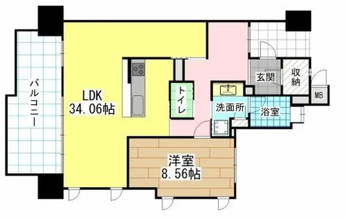 サンパーク守恒テラス【2階】の間取り