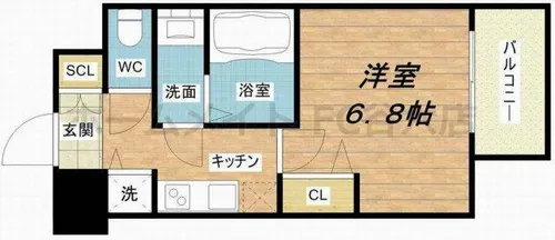オルゴグラート森ノ宮南館【4階】の間取り