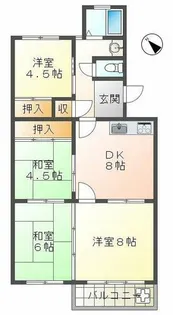 垂水高丸住宅4号棟【5階】の間取り