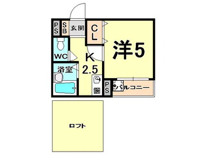 アグレアーブル塚口【2階】の間取り