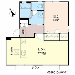 アーナリ1番館【101号室】の間取り
