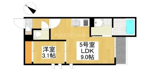 GRANDTIC LUKE瓢箪山【1階】の間取り