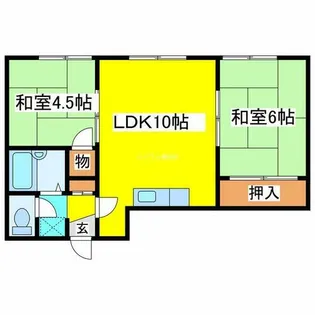 森林ハイツ【101号室】の間取り