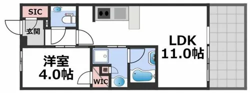 PHOERME TENNOJI East(フェルム天王寺イースト)【5階】の間取り