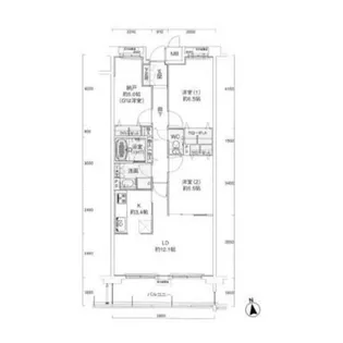 甲子園三番町ハイツ【2階】の間取り