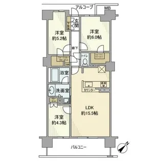 シエリアシティ明石大久保A棟【1階】の間取り