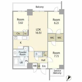 TUNAMAYO RESIDENCE【8階】の間取り