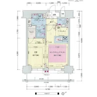 プレサンス THE 神戸【11階】の間取り