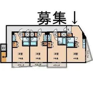 ルファール山手【2階】の間取り