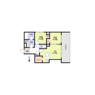 ブライトガーデン【1階】の間取り