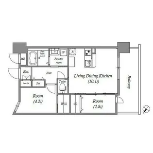 GENOVIA神戸新開地駅前【5階】の間取り