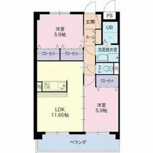 エスペランサ ドミール【1階】の間取り