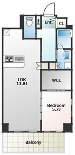 コートアクシスyoinn【501号室】の間取り
