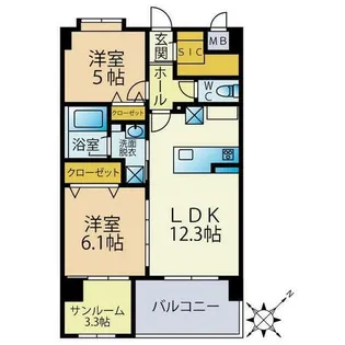 Sun・Blesso塩原【3階】の間取り