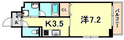 フェリーチェ ヴィータ【6階】の間取り