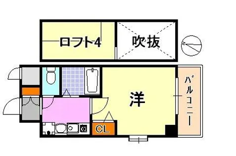 エステムコート神戸県庁前3フィエルテ【2階】の間取り