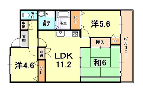 カナル兵庫【4階】の間取り