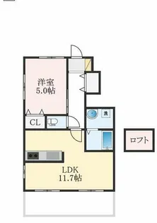 ブリーゼ高石【1階】の間取り