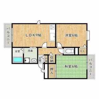 宗久園ハイツA【1階】の間取り