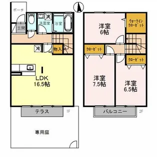 エスポアールⅡ【1階】の間取り