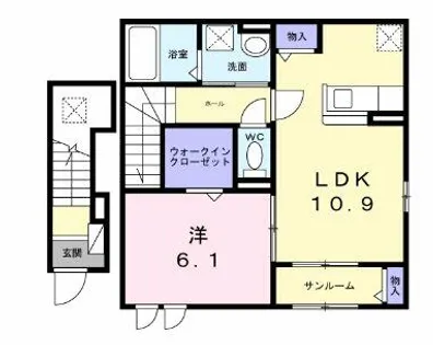 コート向田EAST【2階】の間取り
