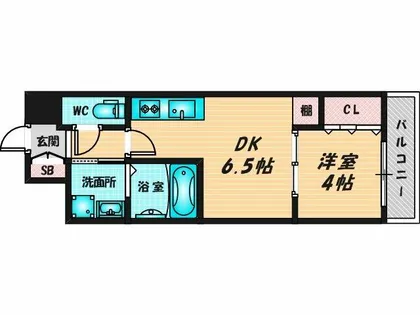 エグゼ大阪CITYオースティン【8階】の間取り