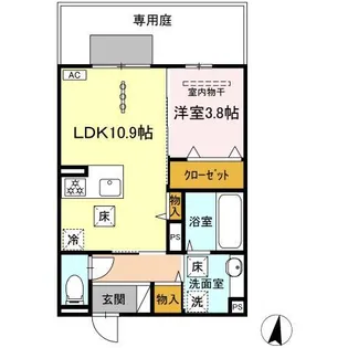 フース コーシェリ【103号室】の間取り