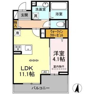 フース コーシェリ【307号室】の間取り