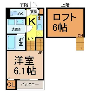 中村ミッドタワー31F【2階】の間取り