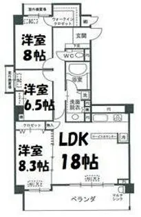ヴィッラ松月【3階】の間取り
