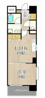 CITY SPIRE桜川Ⅰ【6階】の間取り
