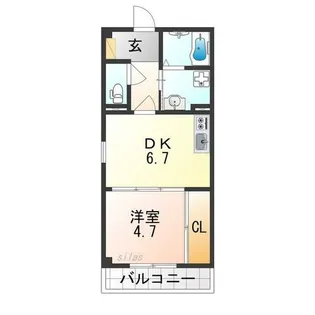 GARDENIA天王寺南【1階】の間取り