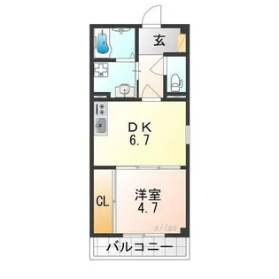 GARDENIA天王寺南【1階】の間取り