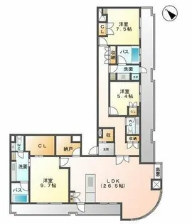 千種タワーヒルズ【19階】の間取り