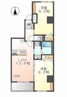 ラ カーサ明倫【2階】の間取り
