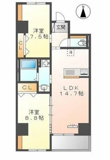 ラ カーサ明倫【2階】の間取り