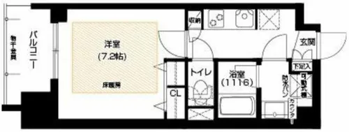 アーバネックス谷町Ⅱ【11階】の間取り