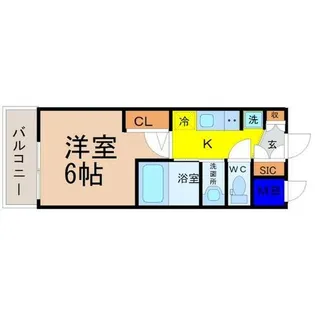 エステムコート名古屋新栄Ⅱアリーナ【4階】の間取り