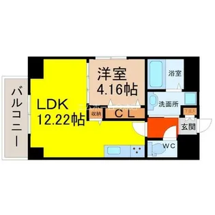 GRANDUKE新栄【4階】の間取り