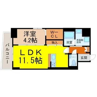 ルフレイユ 泉 久屋大通公園【6階】の間取り