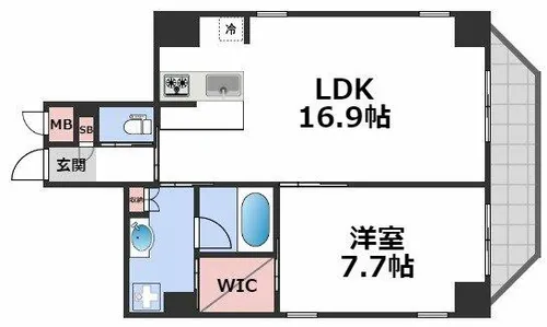 B-PROUD天満橋【5階】の間取り