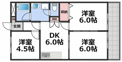ファースト巽南【1階】の間取り