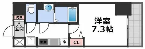 プリムール新深江【5階】の間取り