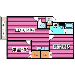 パールハイム40【303号室】の間取り